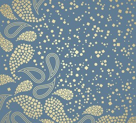 traditional paisley floral pattern , textile , Rajasthan, India	