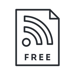 Free wifi zone icon in flat design style.