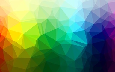 Obraz premium Light Multicolor, Rainbow vector triangle mosaic template.