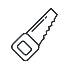 Hand saw icon in flat design style.