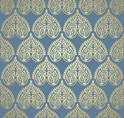 traditional paisley floral pattern , textile , Rajasthan, India	