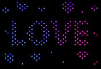 Dark Blue, Red vector texture with disks.