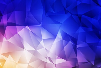 Obraz premium Light Pink, Blue vector triangle mosaic background.