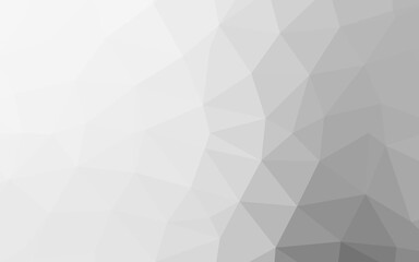 Light Silver, Gray vector triangle mosaic texture.