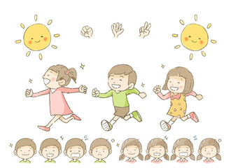 男の子と女の子！元気なこどもたち！