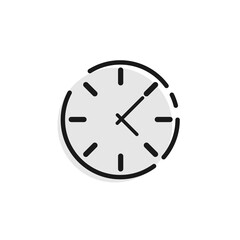 Time vector icon. Clock vector icons, isolated. Vector illustration