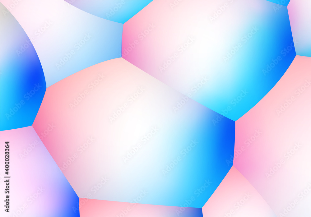 Poster abstract background with pearlescent soft bubbles balls