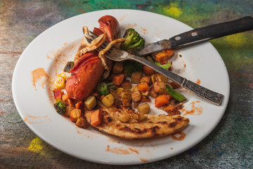 Still life- the bratwurst on the grill