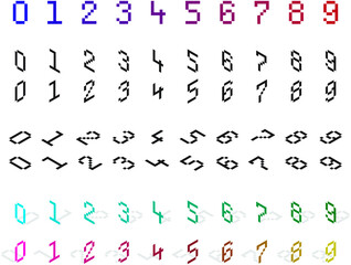 Computer numbers on white
