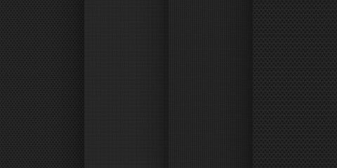 Obraz premium black color calm minimal style seamless pattern