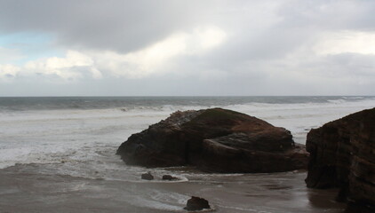 Cyclone Dora at Cathedral´s Beach in Galician Coast