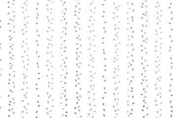 Light Blue, Red vector background with music symbols.