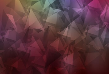 Dark Multicolor vector polygonal pattern.