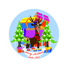 merry Christmas logo design concept template