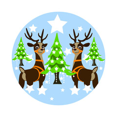 merry Christmas logo design concept template