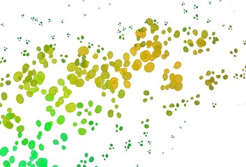 Light Green, Yellow vector template with bent ribbons.