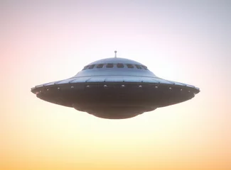 Fotobehang UFO met uitknippad © ktsdesign