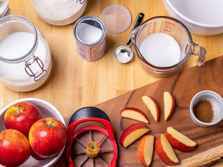 set of baking ingredients