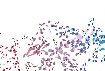 Light Blue, Red vector background with abstract forms.