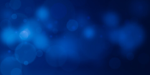 dark blue christmas background with abstract bokeh blue background - obrazy, fototapety, plakaty