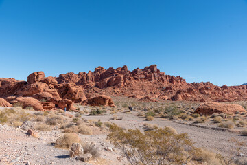 Eroded Outcrop of Sandstone in Valley of Fire State Park