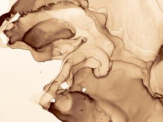 Aquarelle Brown Pattern. Cinnamon Modern