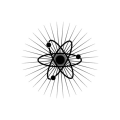Atom icon isolated on white background