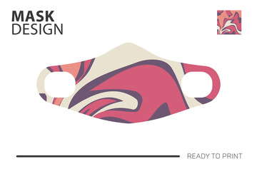 Abstract face mask design template