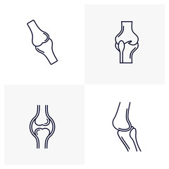 Set of Bone logo design vector template, Organs logo design concept, Icon symbol