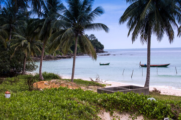 Natural beach on the island of Phu Quoc, Vietnam, Asia