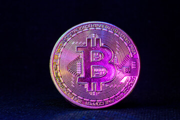 Bitcoin in spotlight of rising markets and substitute for gold as digital cryptocurrency and...