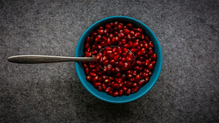 pomegranate in a plate