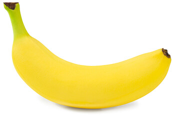 fresh banana isolated on white background. Clipping path and full depth of field