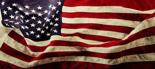 Grunge American flag