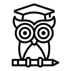 wisdom line icon, school and education icon	