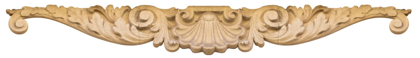 Elements of architectural decorations of buildings, gypsum stucco, plaster ornaments and patterns, wall texture. On the streets in Catalonia, public places. © Kozlik_mozlik