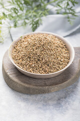 Seeds of anise on white  background