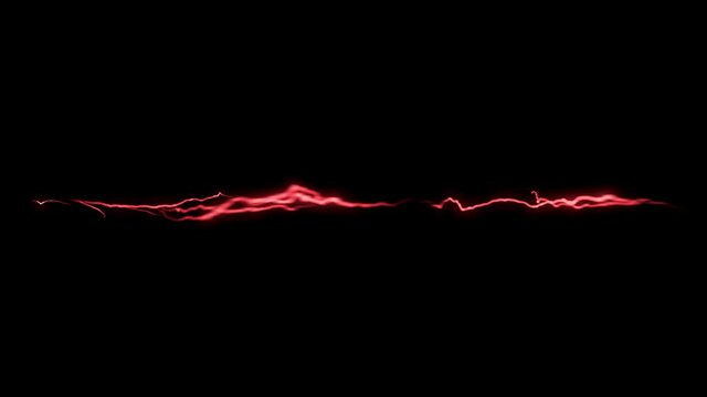 Glowing Red Lightning Thunderbolt Graphic Element Loop Overlay