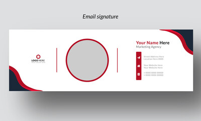 Modern corporate email signature  template