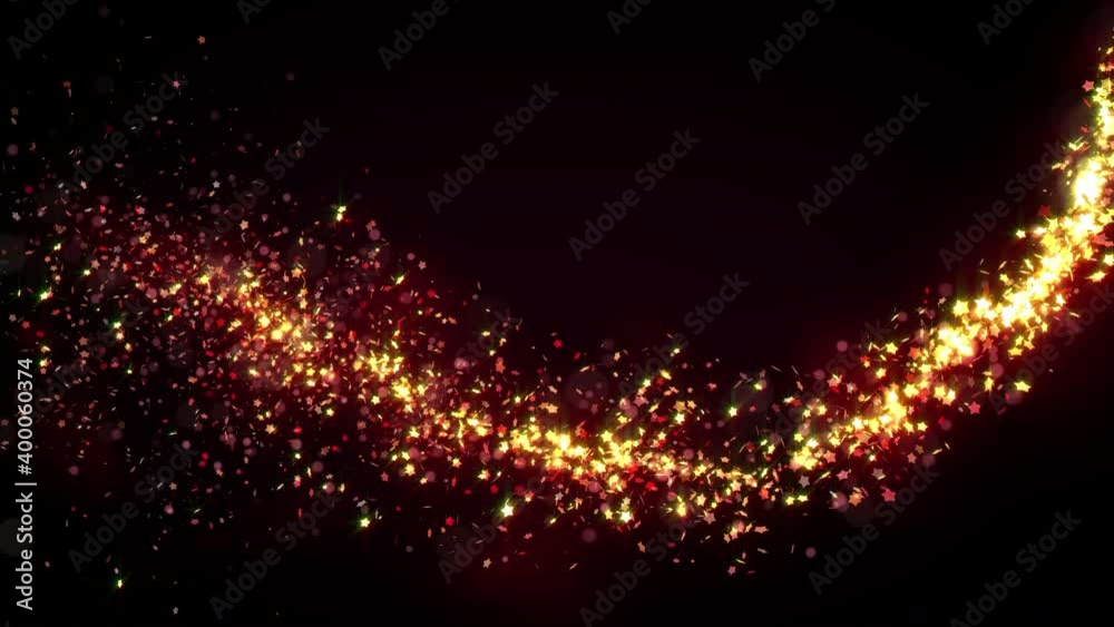 Canvas Prints golden glitter flight with sparkling light. shining christmas particles intro