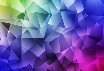 Fototapeta premium Light Multicolor vector shining triangular background.