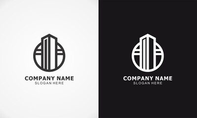 architect building company logo vector