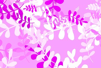 Light Multicolor vector abstract pattern with leaves.