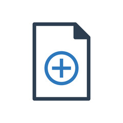 Obraz premium add file icon - plus document icon
