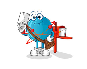 atom postman vector. cartoon character