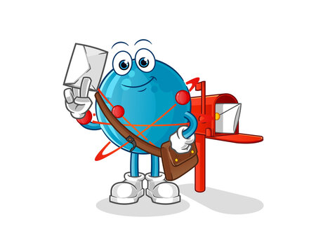 recommend clip art: atom postman vector. cartoon character