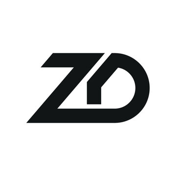 Initial letter dz logo or zd logo vector design template