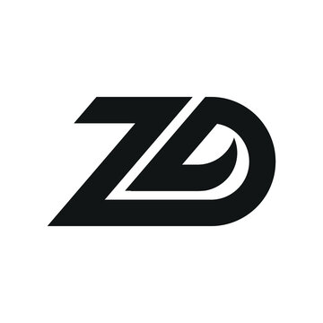 Initial letter dz logo or zd logo vector design template