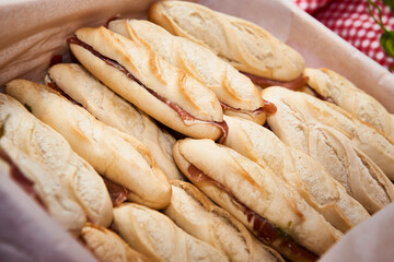 Bocadillo de jamon serrano, a serrano ham sandwich