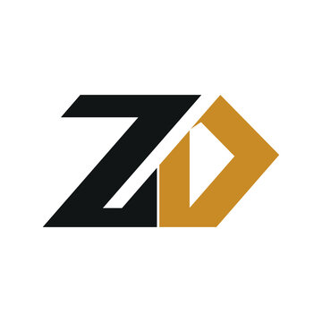 Initial dz letter logo vector template design. Linked letter zd logo design. Simple dz vector template.